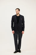 Mehfil-e-Darbar Notch Lapel with Curved Wrap-Style Blazer