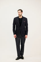 Mehfil-e-Darbar Notch Lapel with Curved Wrap-Style Blazer