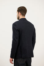 Mehfil-e-Darbar Notch Lapel with Curved Wrap-Style Blazer