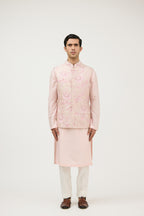 Kusumkari Silk Nehru Jacket
