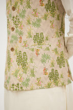 Vasanta Floral Silk Nehru Jacket
