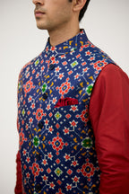 Royal Double Ikkat Patola Nehru Jacket