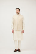 Ivory Emperial Leaf Nehru Jacket