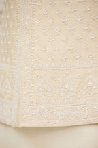 Ivory Emperial Leaf Nehru Jacket