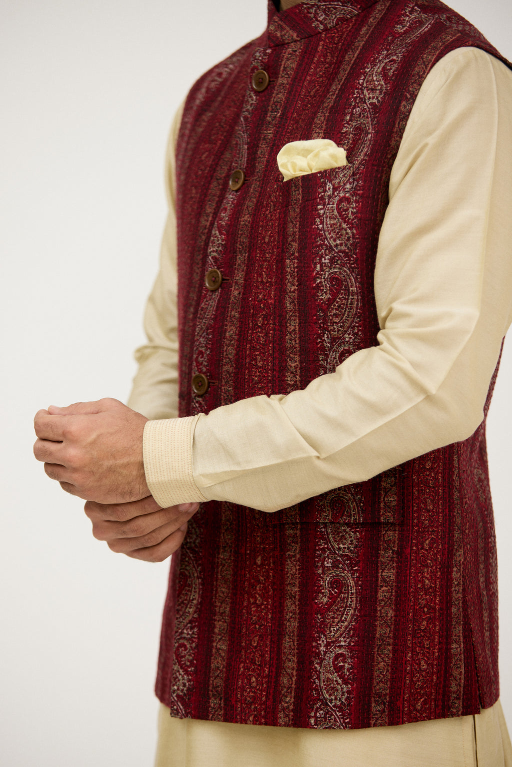 Shaam-e-Shahi Paisley Nehru Jacket