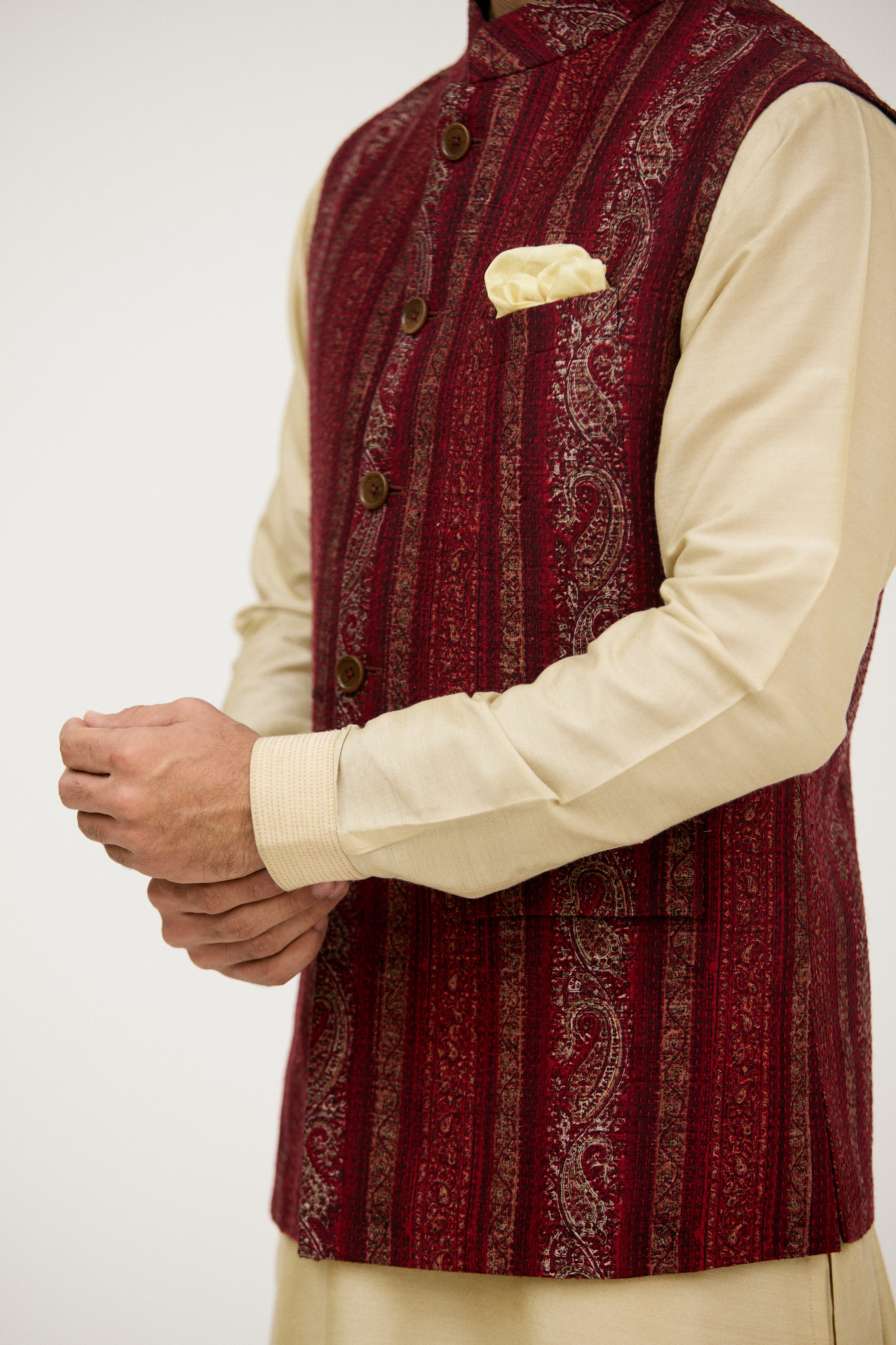 Shaam-e-Shahi Paisley Nehru Jacket