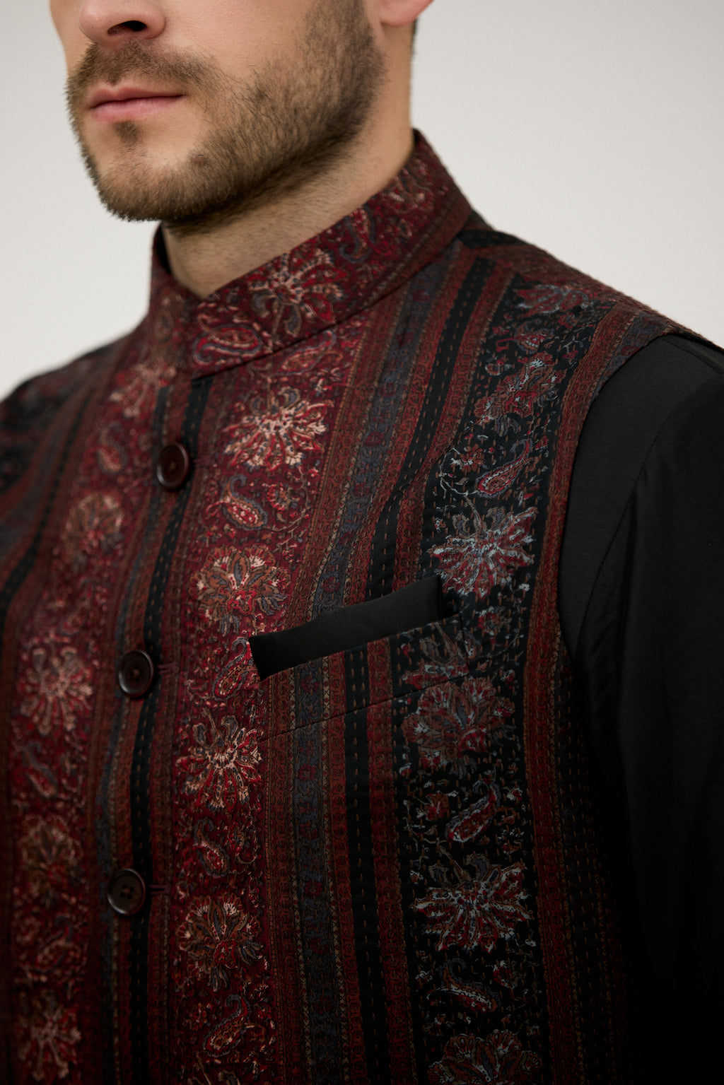 Raatrang Paisley Daghai Nehru Jacket