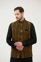 Badshahi Zar Paisley Nehru Jacket