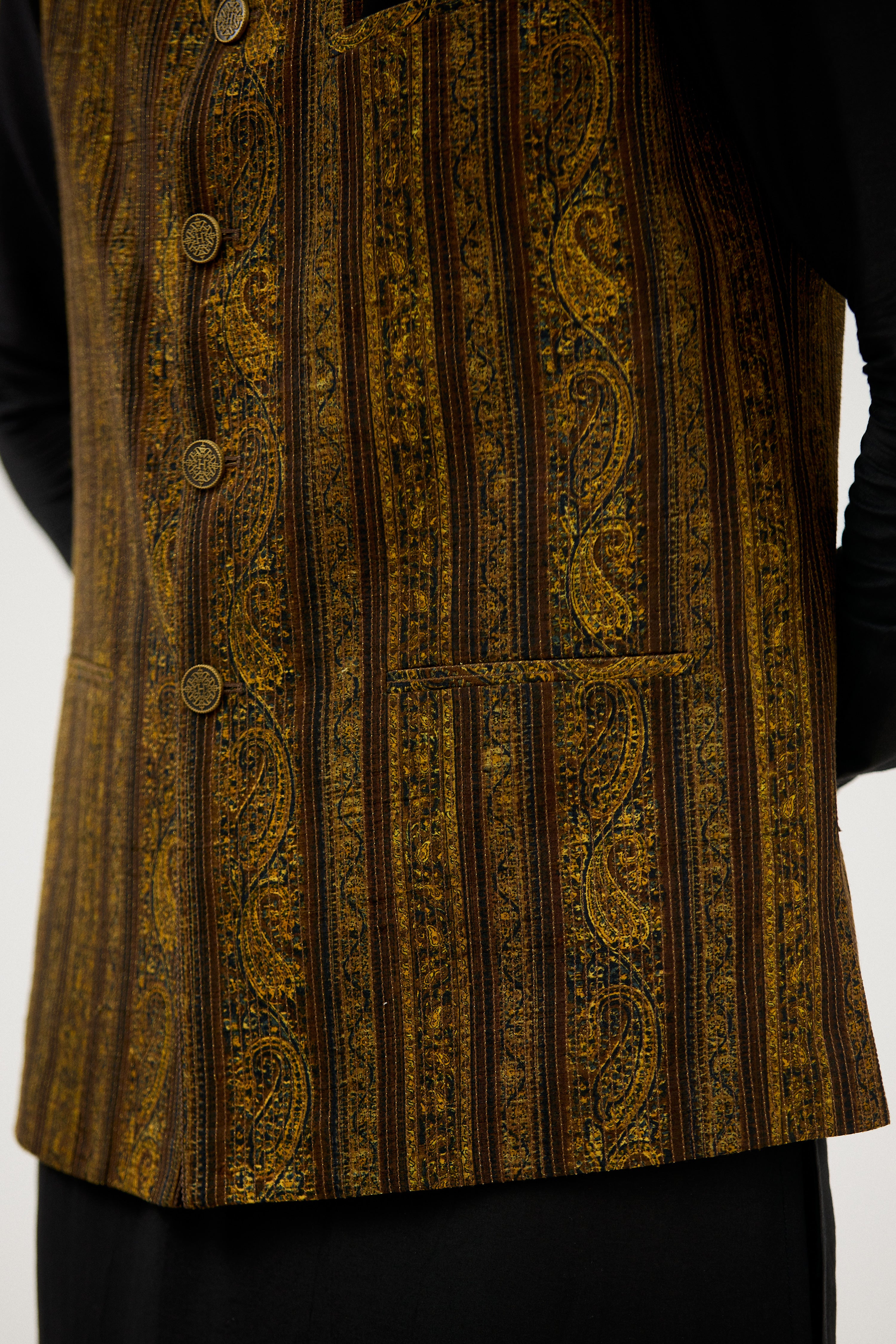 Badshahi Zar Paisley Nehru Jacket