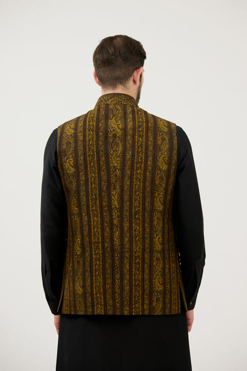 Badshahi Zar Paisley Nehru Jacket