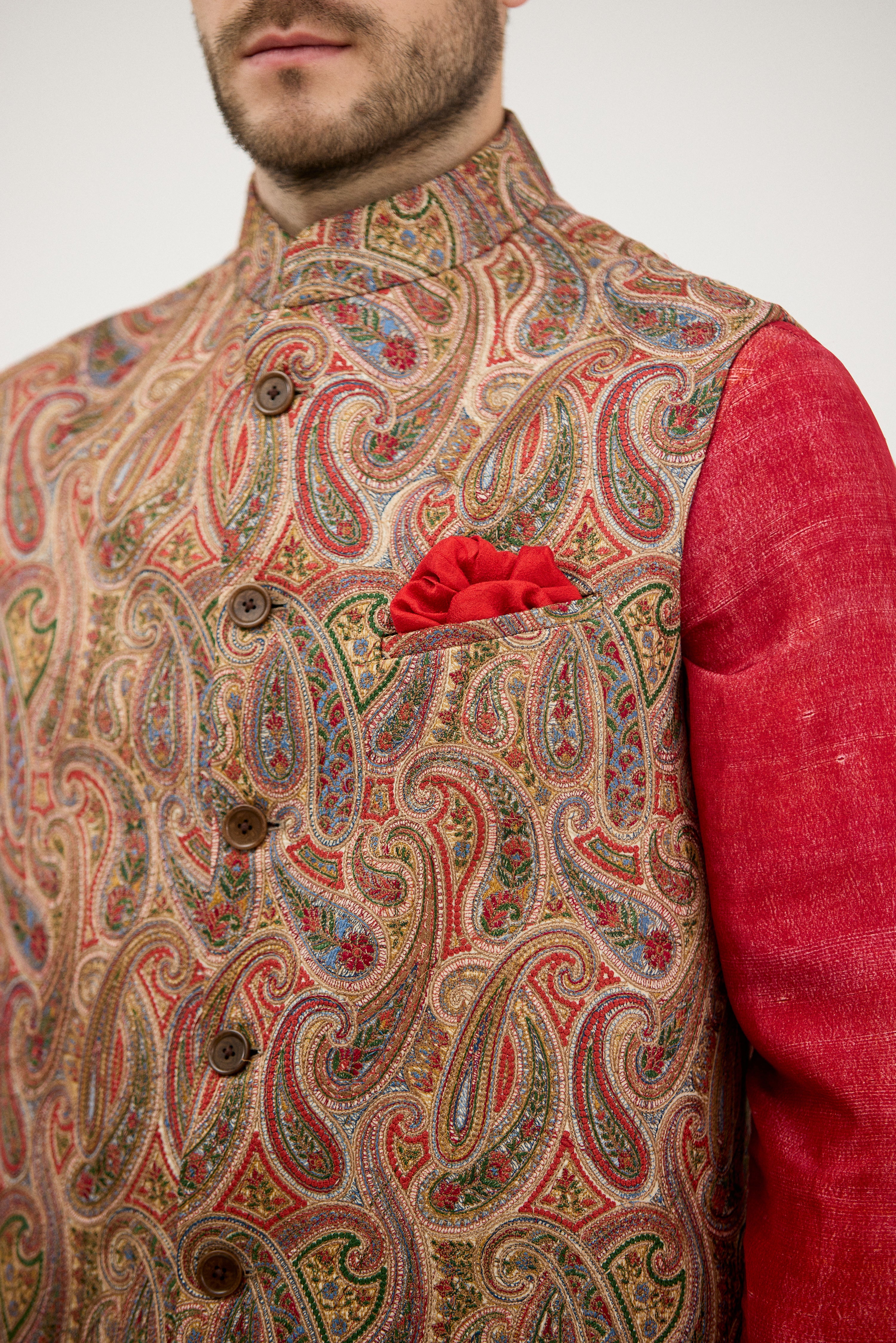 Zardozi Paisley Nehru Jacket